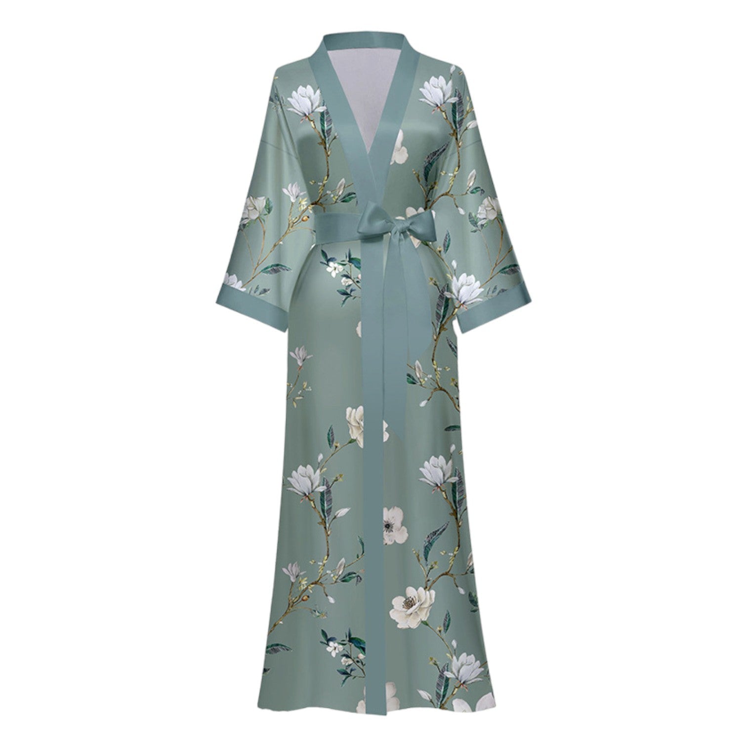 kimono vert satin - Taille unique