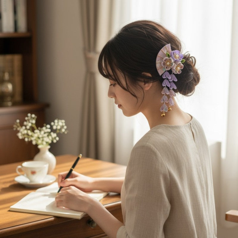 Kanzashi japonaise retro