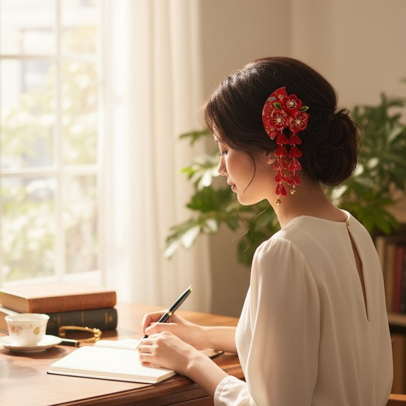 Kanzashi japonaise retro