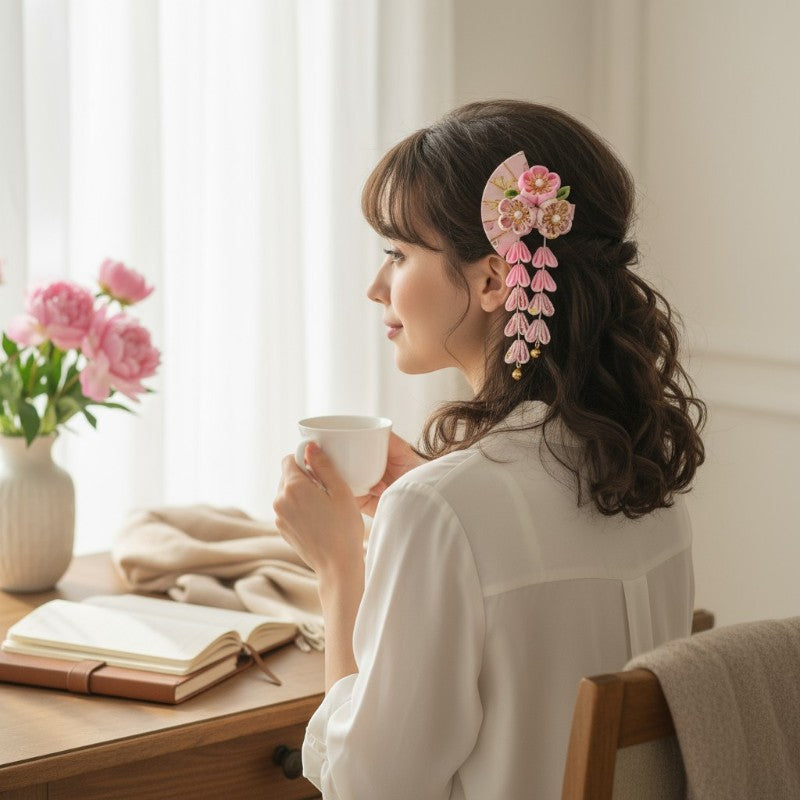 Kanzashi japonaise retro