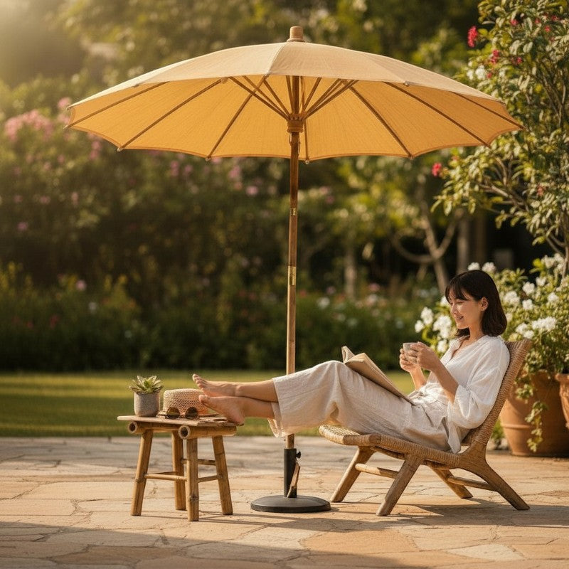 Ombrelle japonaise jardin