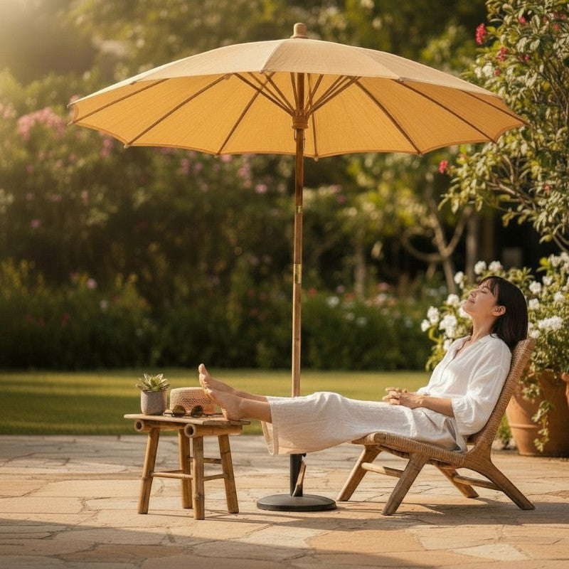 Ombrelle japonaise jardin