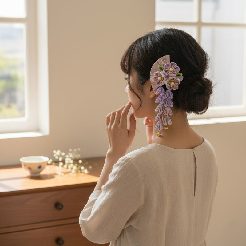 Kanzashi japonaise retro