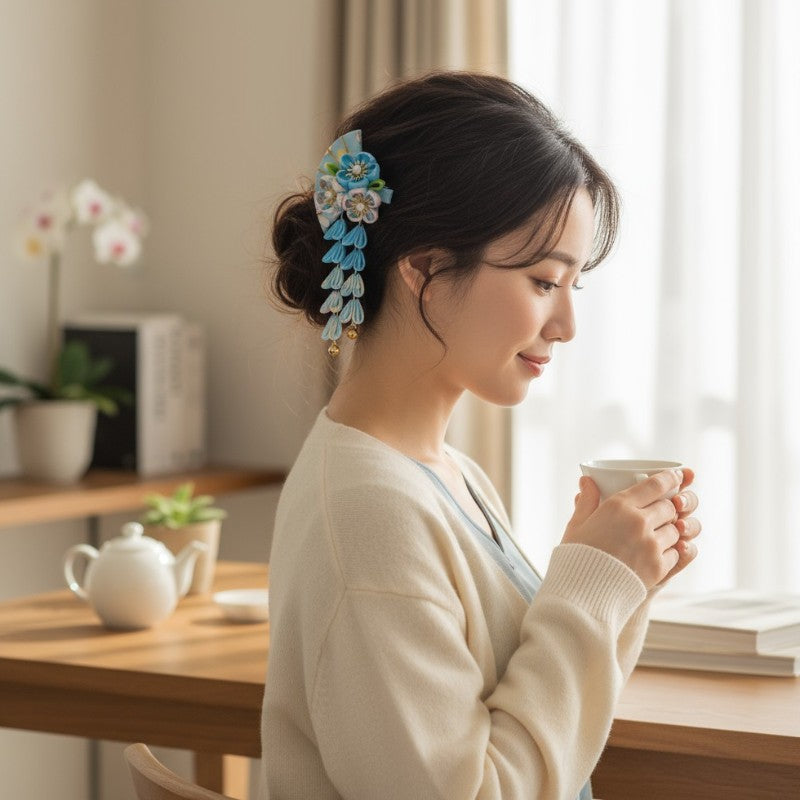 Kanzashi japonaise retro