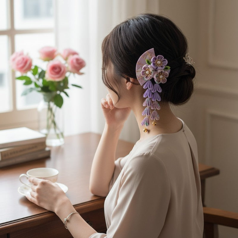 Kanzashi japonaise retro