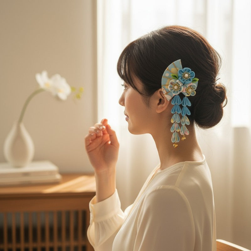 Kanzashi japonaise retro