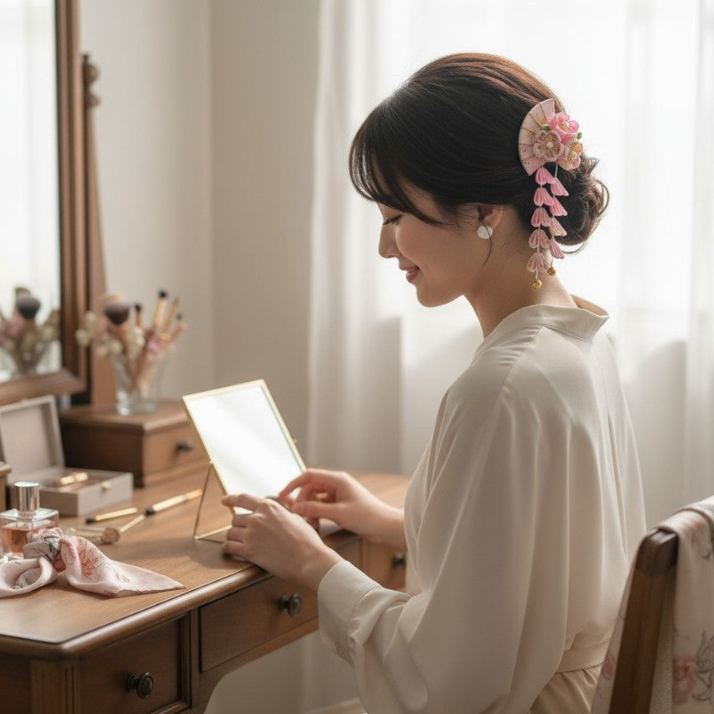 Kanzashi japonaise retro