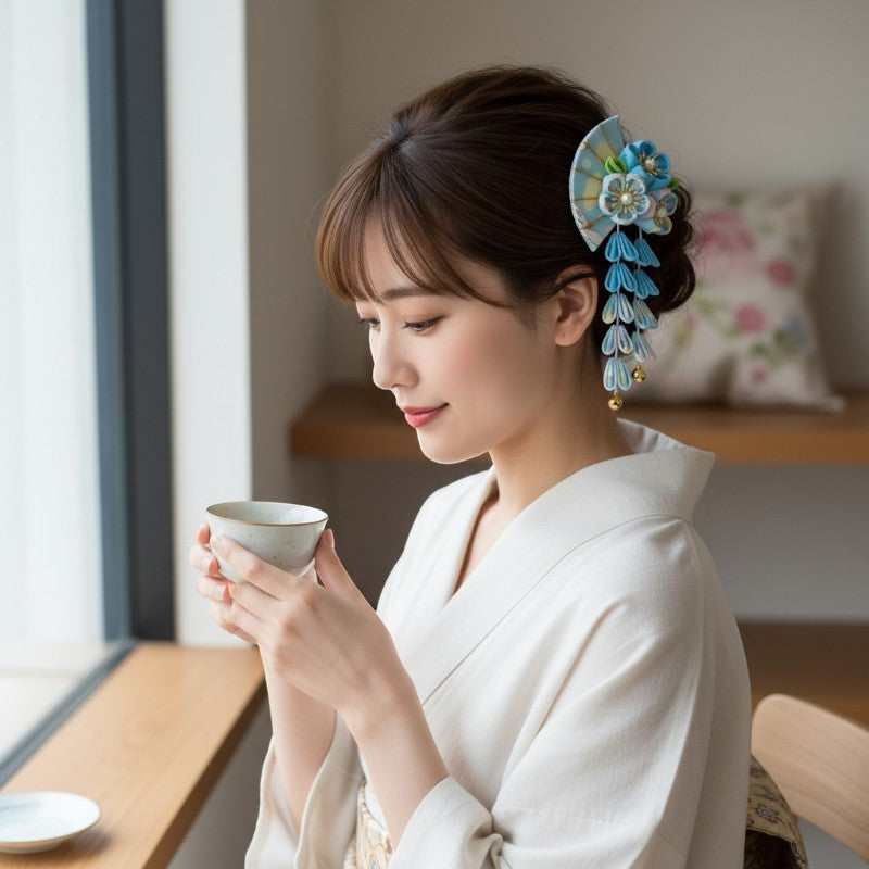 Kanzashi japonaise retro