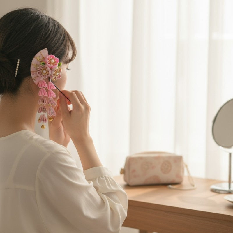 Kanzashi japonaise retro