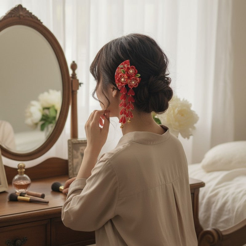 Kanzashi japonaise retro