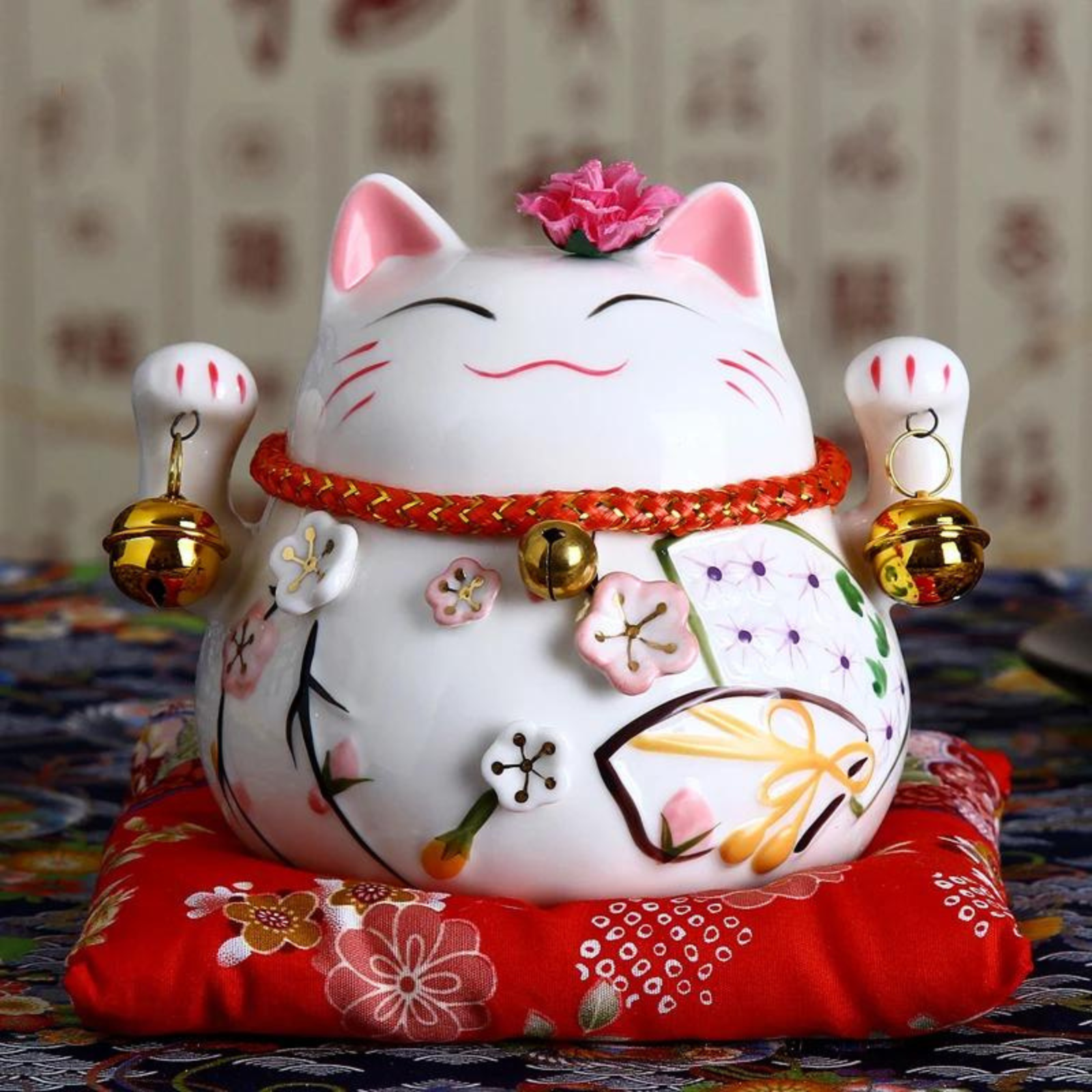 Maneki Neko Céramique - Blanc