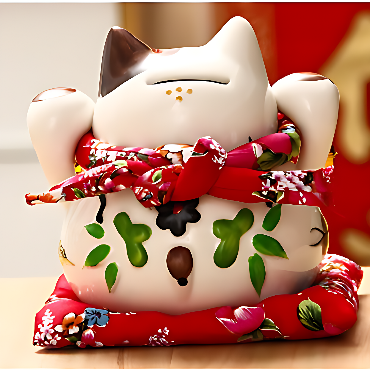 Maneki Neko Chance ’Double Ring’ - 11 x cm