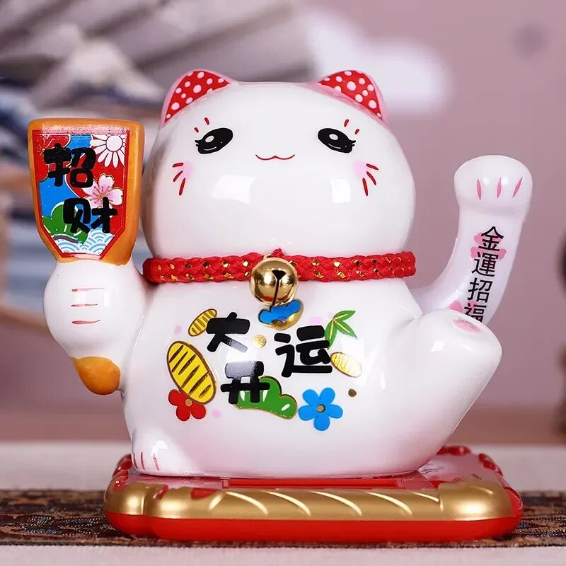 Maneki Neko ’Paix et Amour’ - 10 x cm