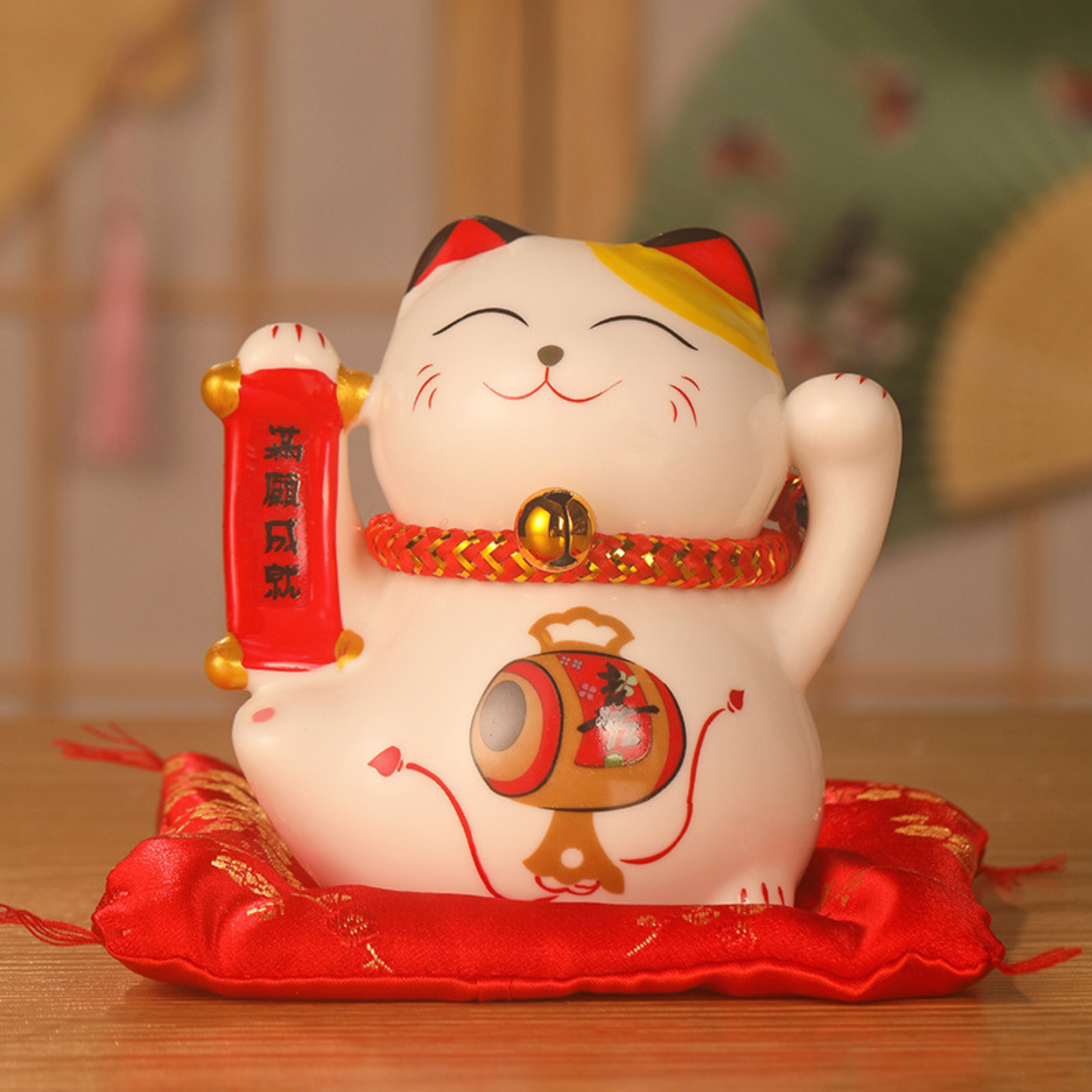 Maneki Neko Tirelire ’Porcelaine’ - Papier / 11 x cm