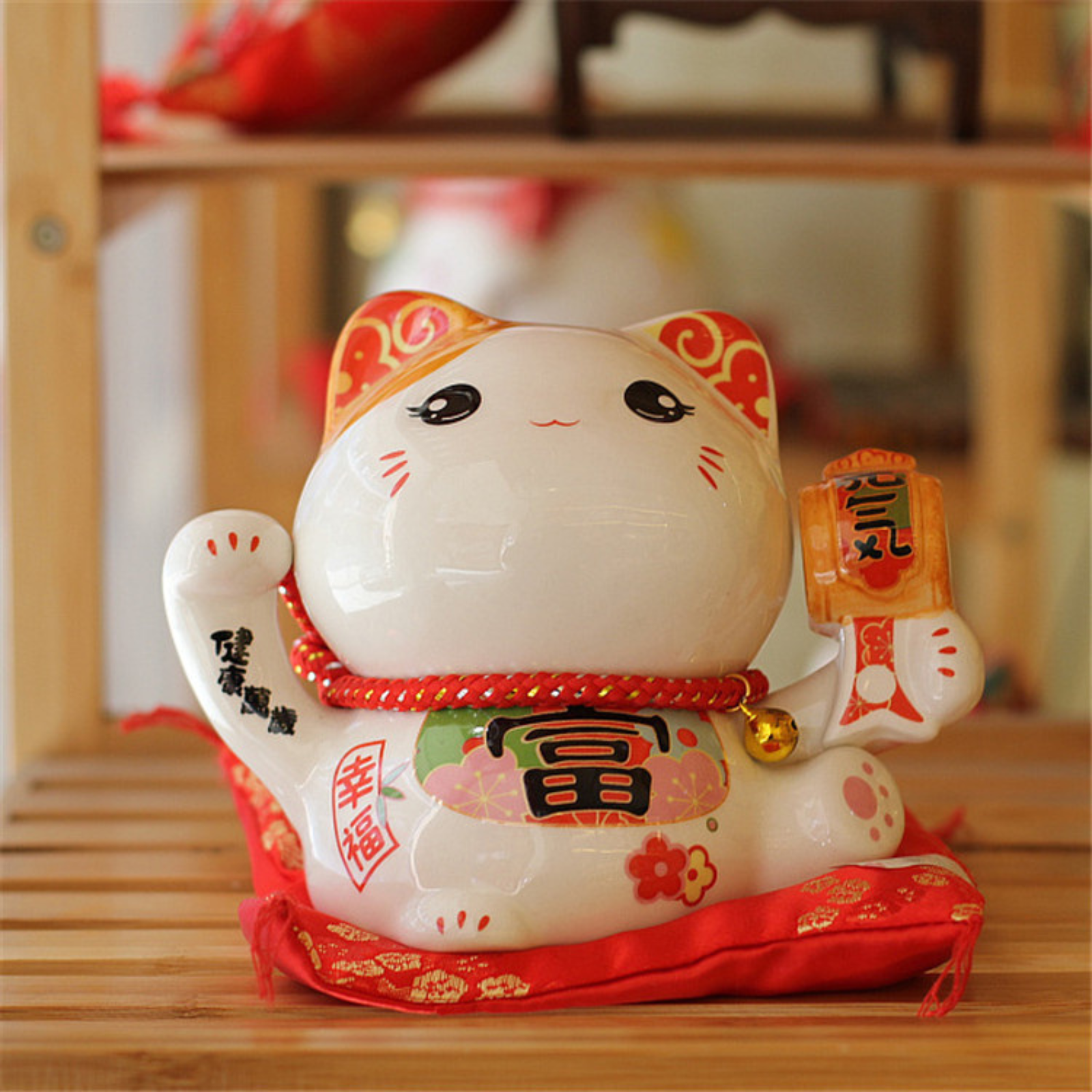 Maneki Neko Tirelire ’Réussite’ - 16 x 10 13 cm