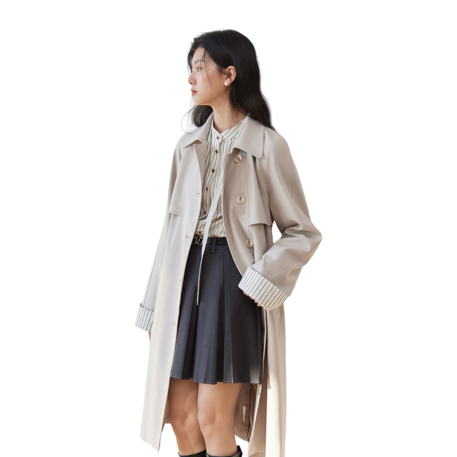 Manteau kimono beige