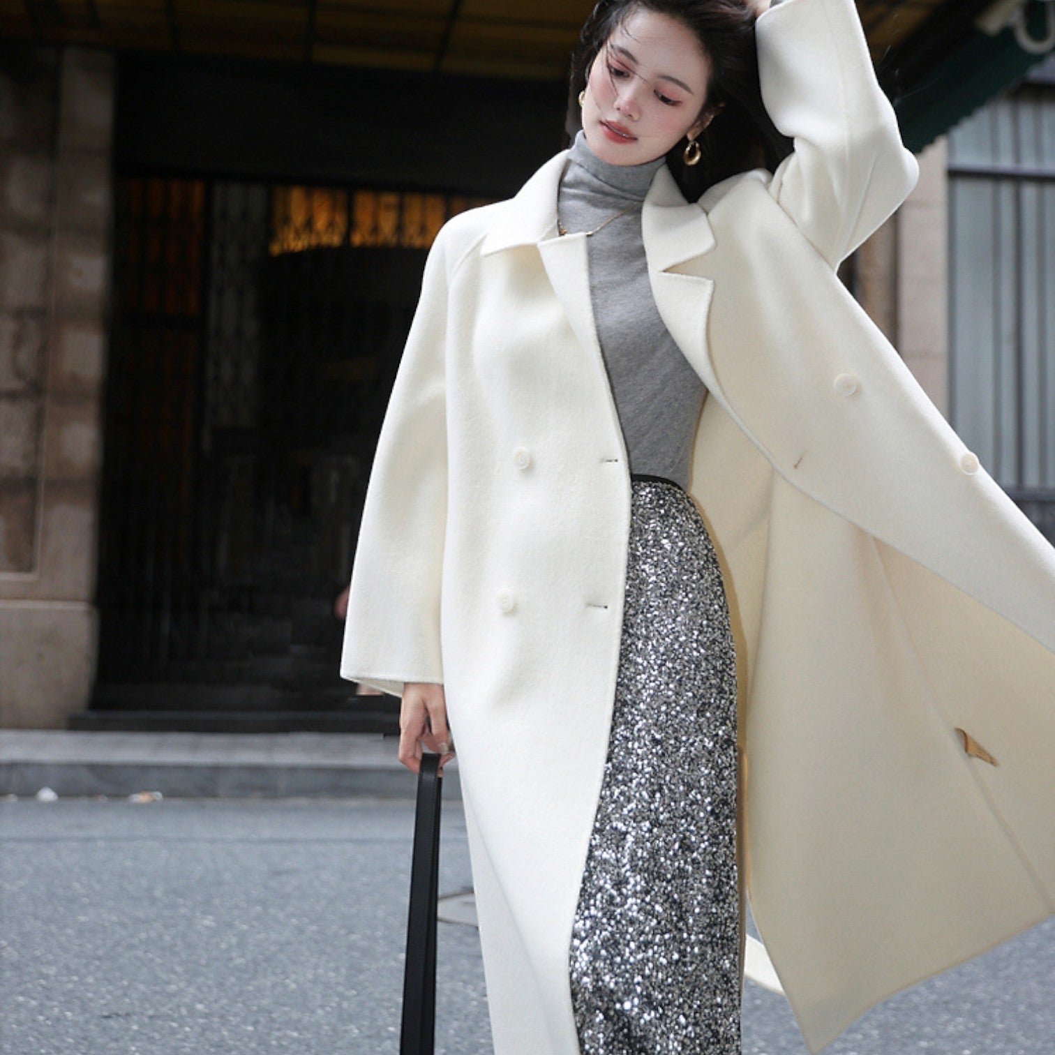 Manteau kimono blanc