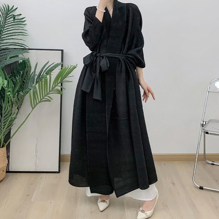 Manteau kimono long femme - Noir / Taille unique