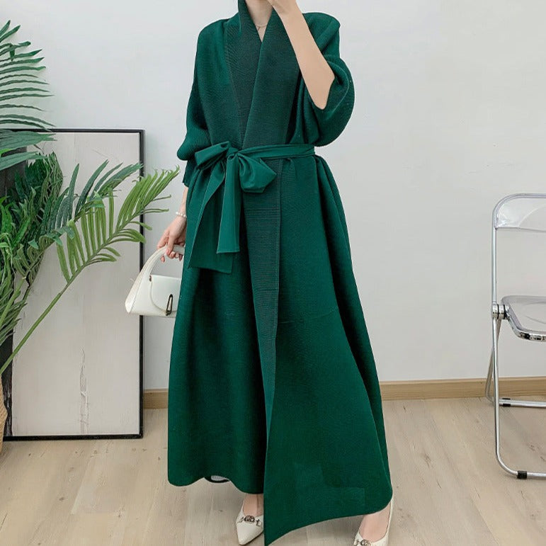 Manteau kimono long femme - Vert / Taille unique