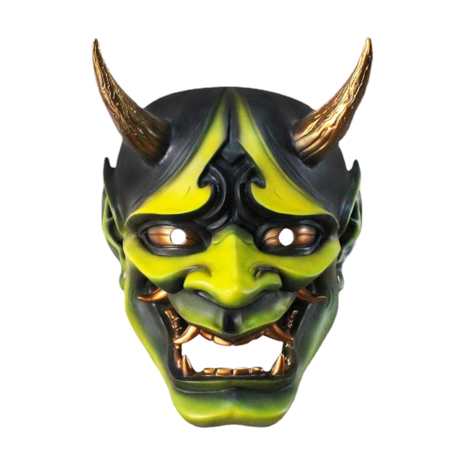 Masque Demon Japonais ’Hannya’ - Jaune