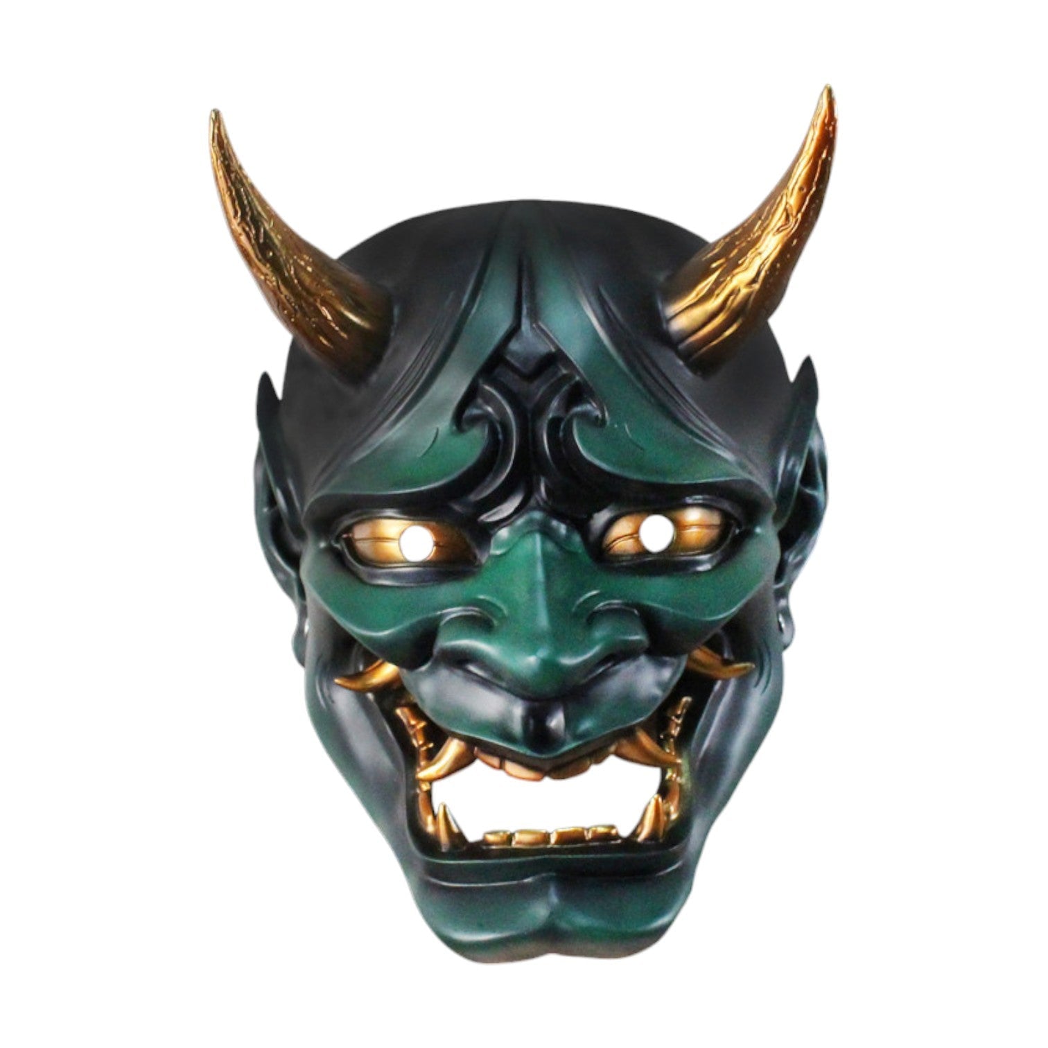 Masque Demon Japonais ’Hannya’ - Vert