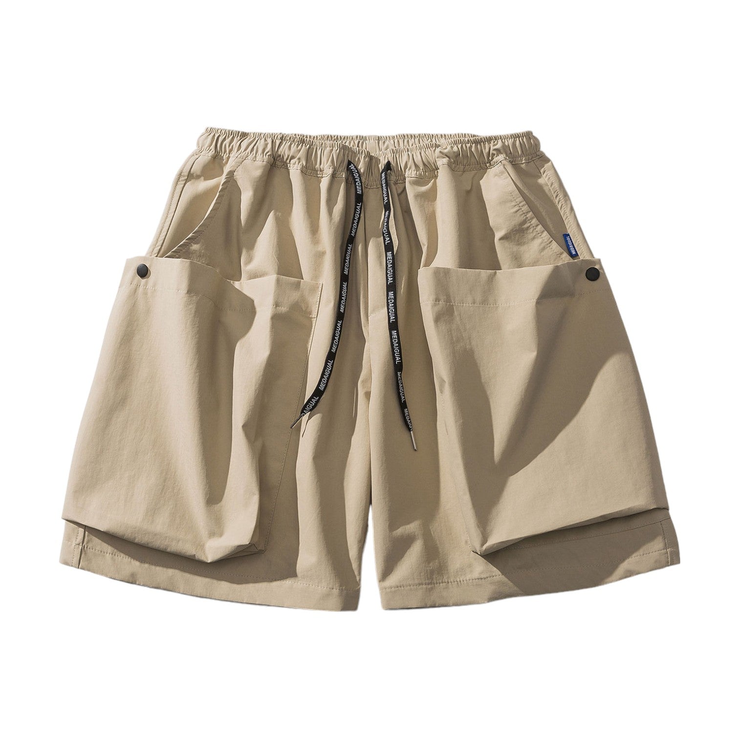 mens streetwear shorts - Beige / S