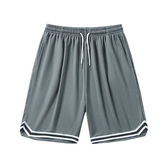 mesh shorts mens streetwear - Gris