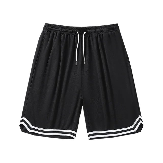 mesh shorts mens streetwear - Noir