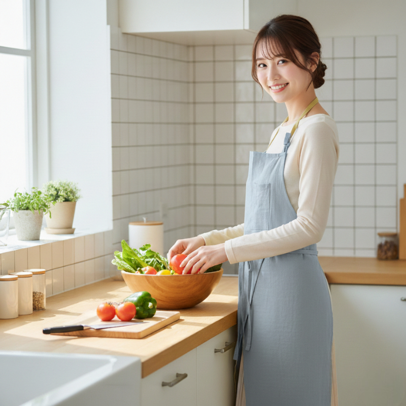 Tablier lin japonais