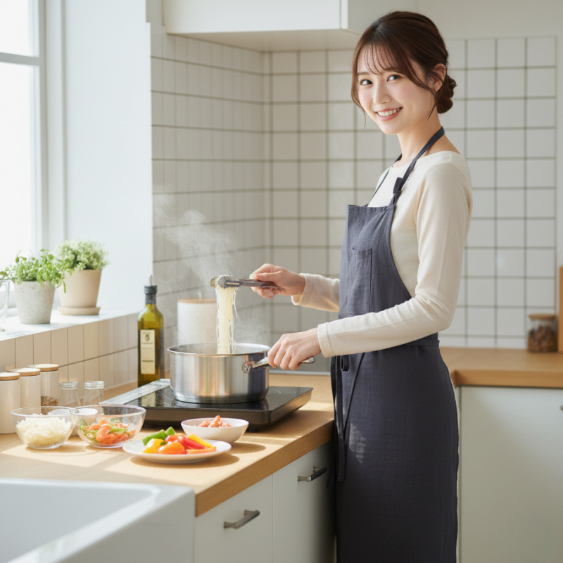 Tablier lin japonais