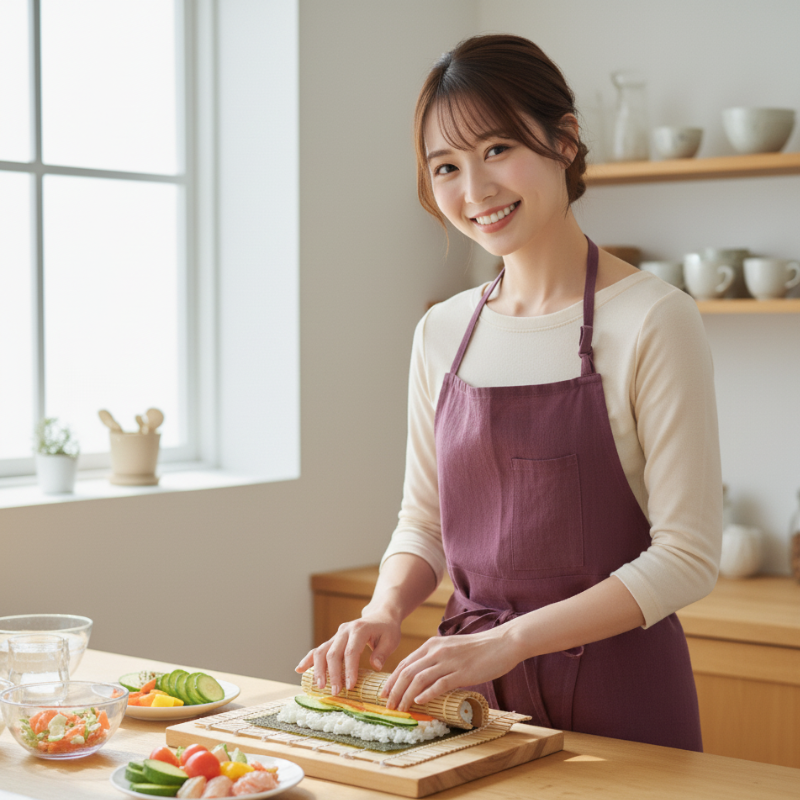 Tablier lin japonais