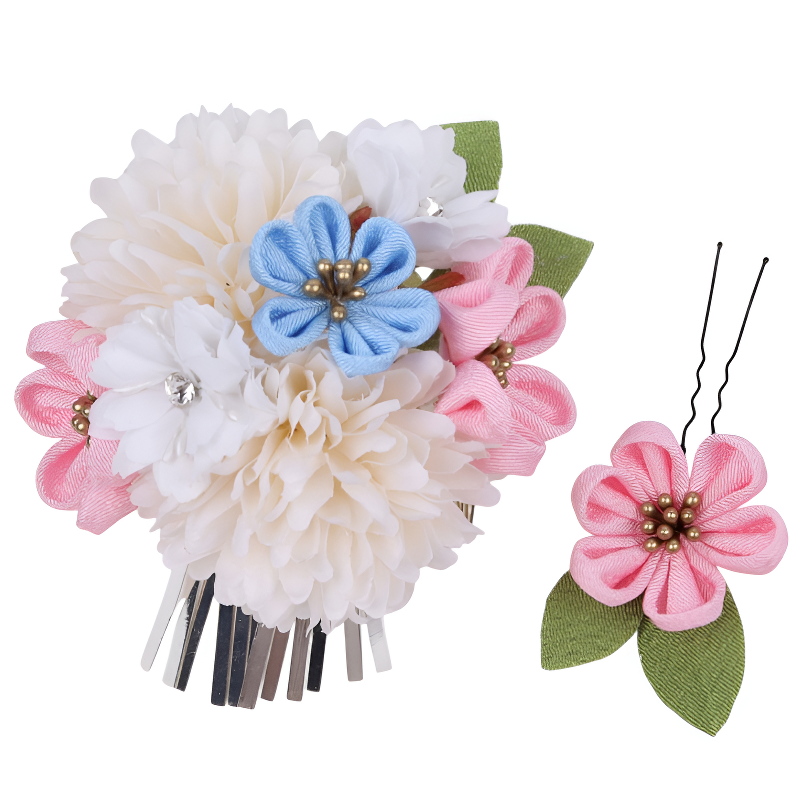 Bijoux fleur kanzashi