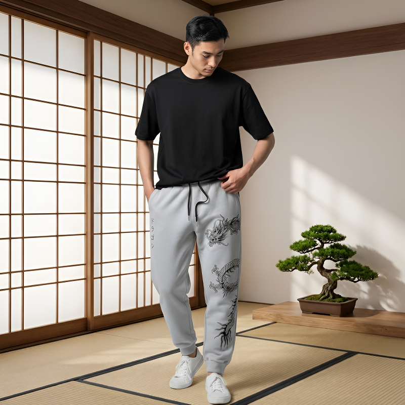 Pantalon motif japonais