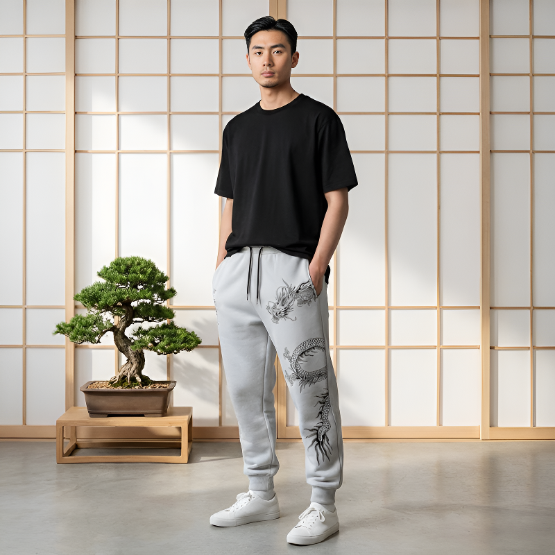 Pantalon motif japonais