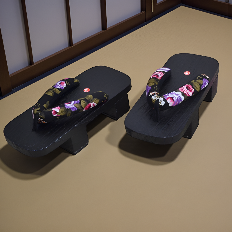 Geta japonaise femme noir