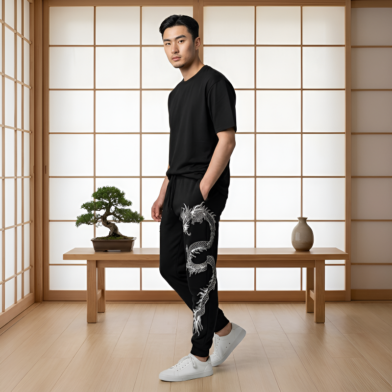 Pantalon motif japonais