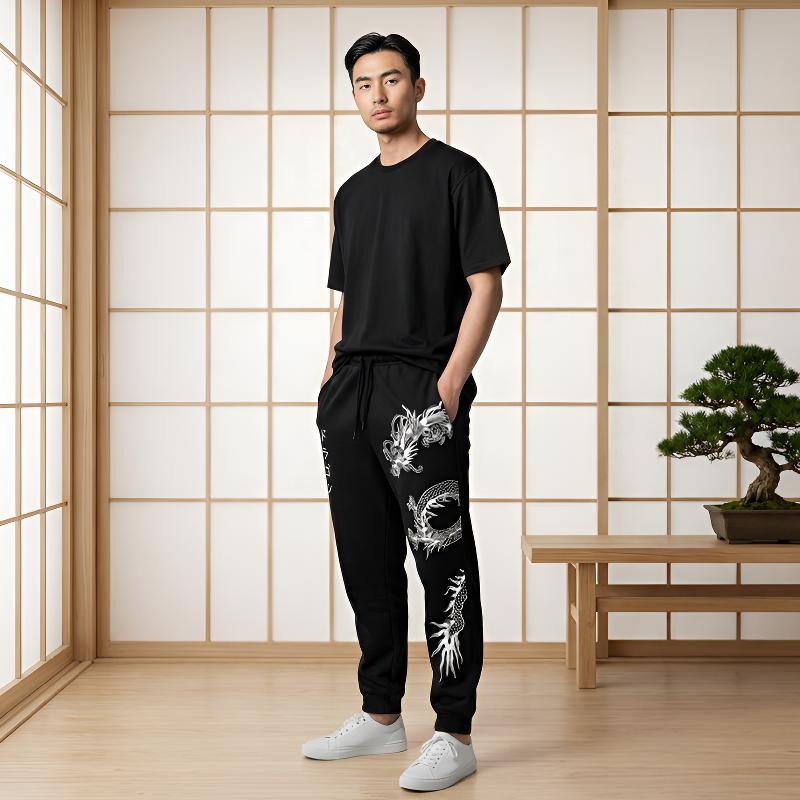 Pantalon motif japonais