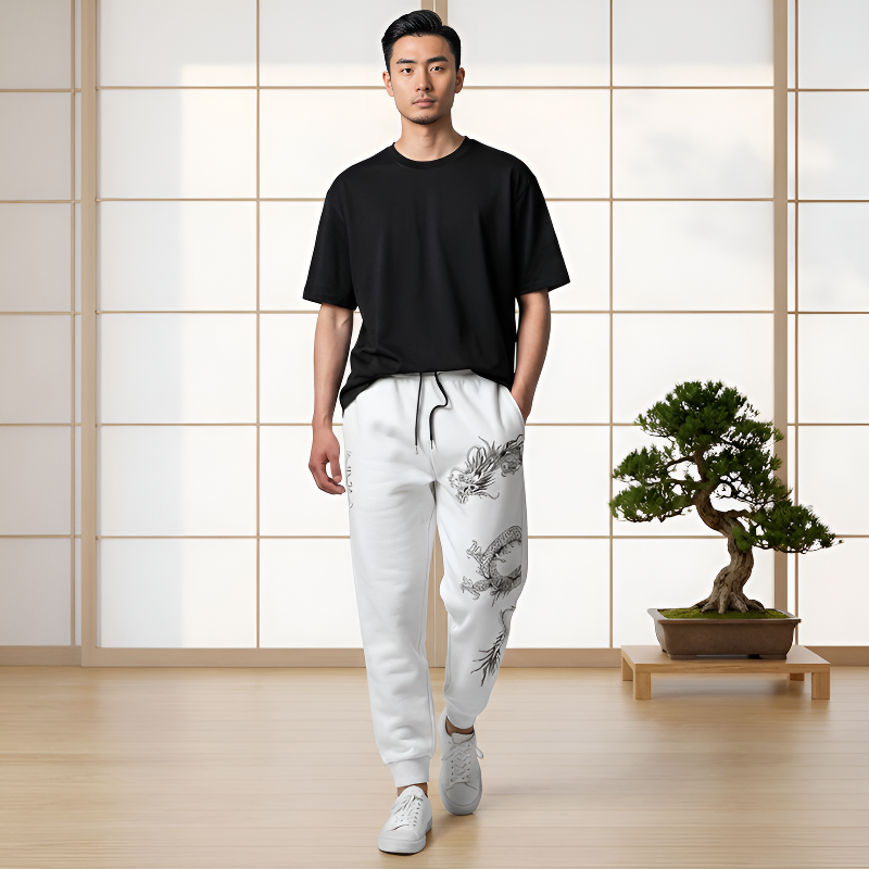 Pantalon motif japonais