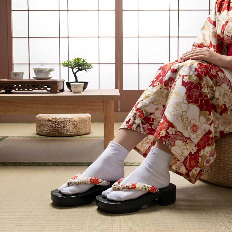 Geta plateforme japonaise femme