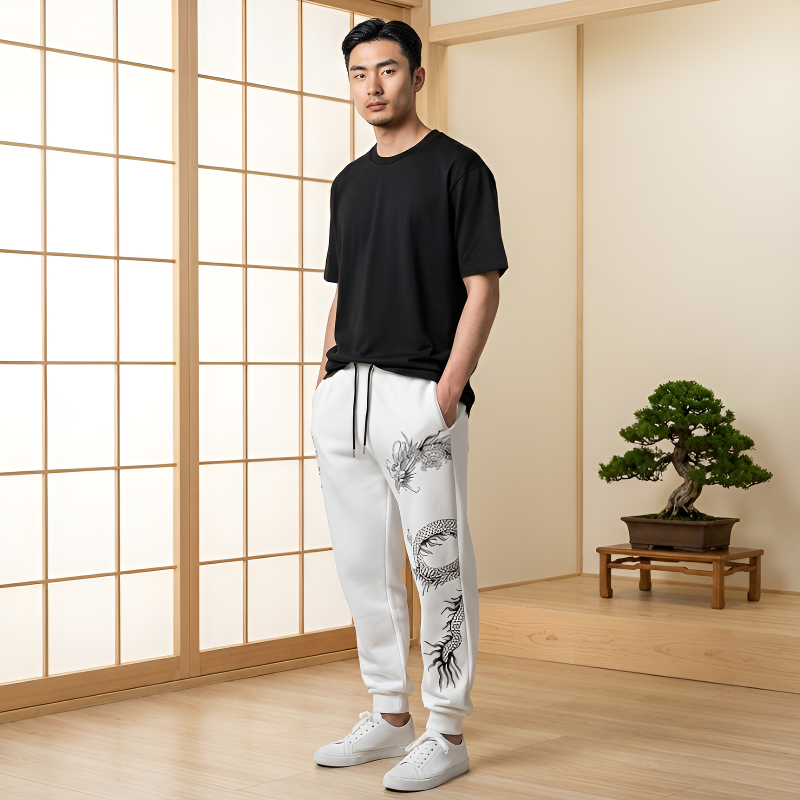 Pantalon motif japonais