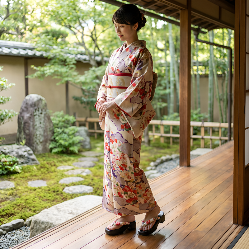 Geta plateforme japonaise femme