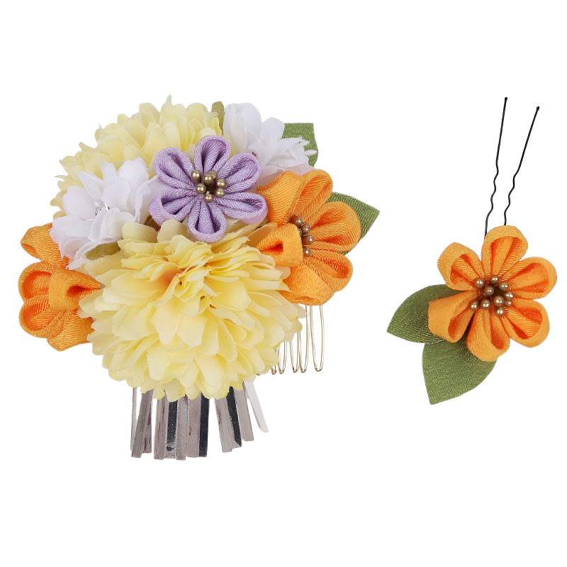 Bijoux fleur kanzashi