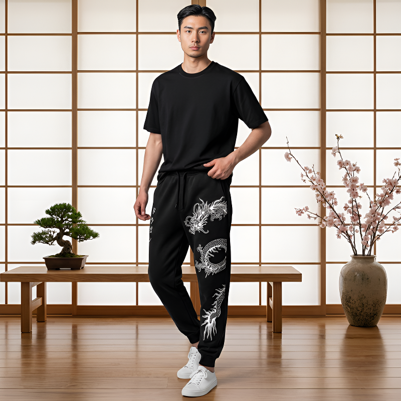 Pantalon motif japonais