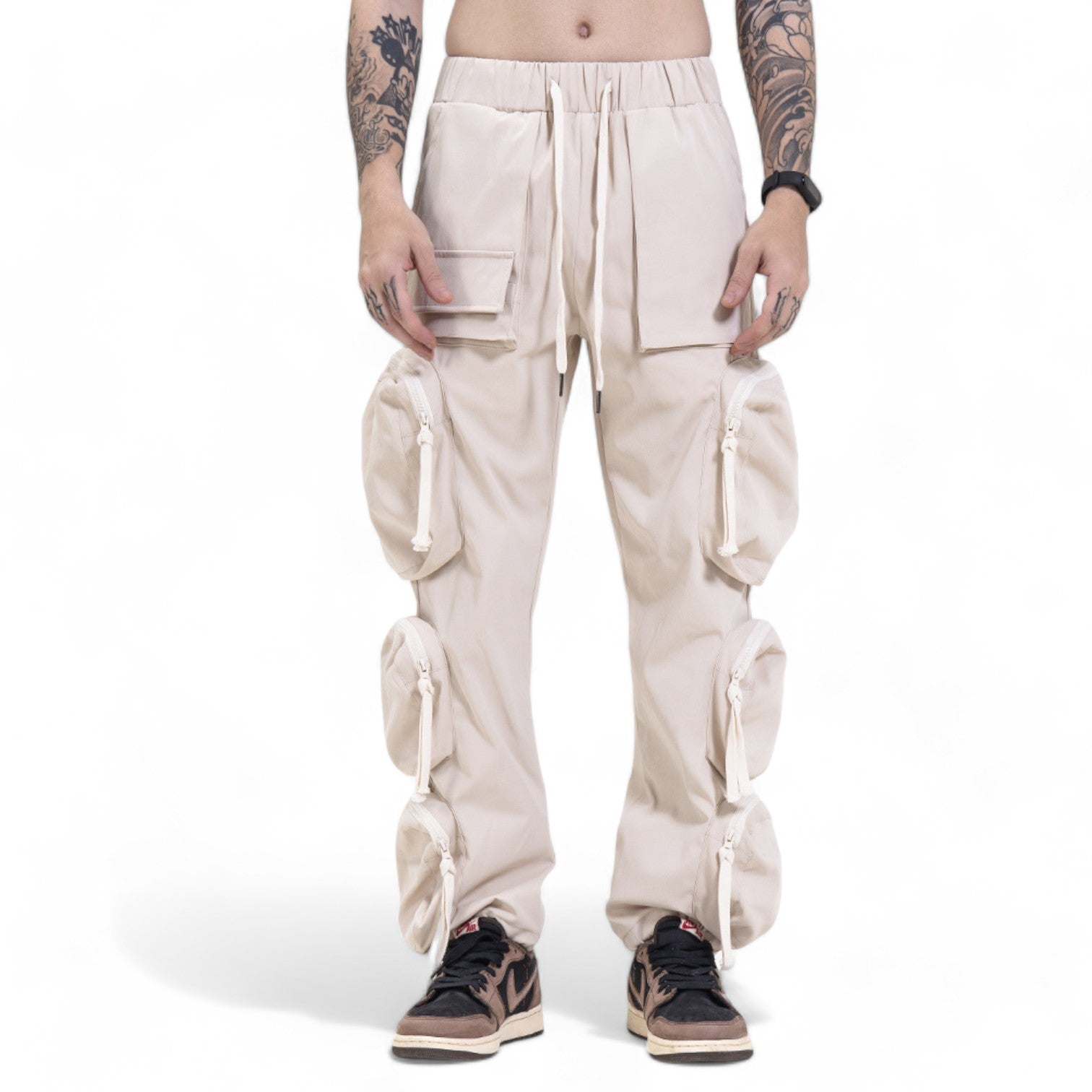 Pantalon Cargo Homme Multi Poches - Beige / M