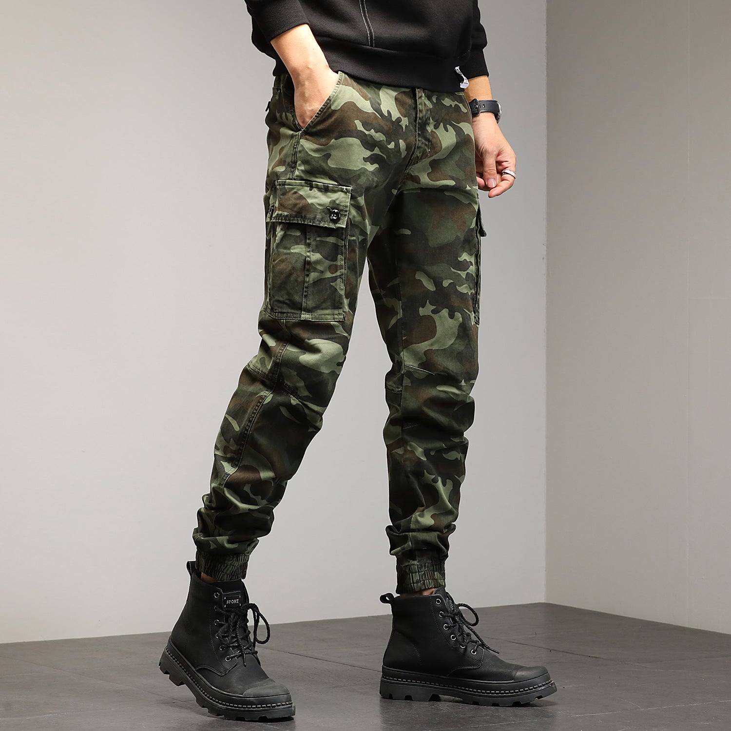 Pantalon Cargo Slim Militaire