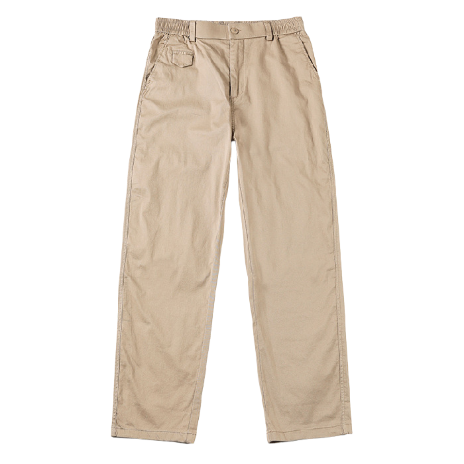 Pantalon Coupe Droite Large - Beige / M