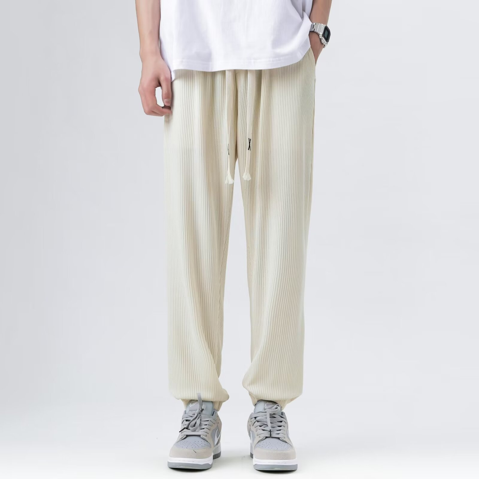 Pantalon Large Plissé ’Ice Ice’ - Blanc / S