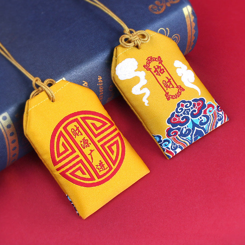 Porte bonheur japonais omamori - Jaune