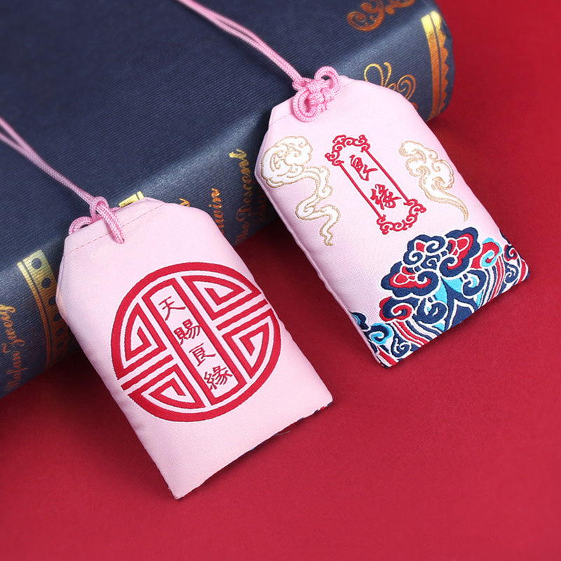 Porte bonheur japonais omamori - Rose