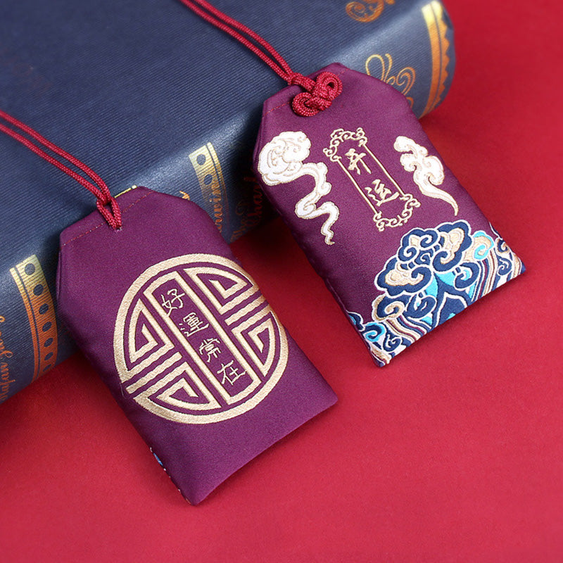 Porte bonheur japonais omamori - Violet